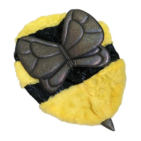 Bumblebee Bumble Bee Dog Costume M Medium 14" New Faux Leather Glitter Wings - Picture 1 of 6